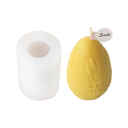 JS MOLD 3D Ostereier Silikonform, Blume Eier Kerzenformen Seifenform,DIY Blumen Ostern Eier Kerzengießformen Gießform Ostern Silikon Ostereier für DIY Duftkerze Ornamente Geschenk (05#) von JS MOLD