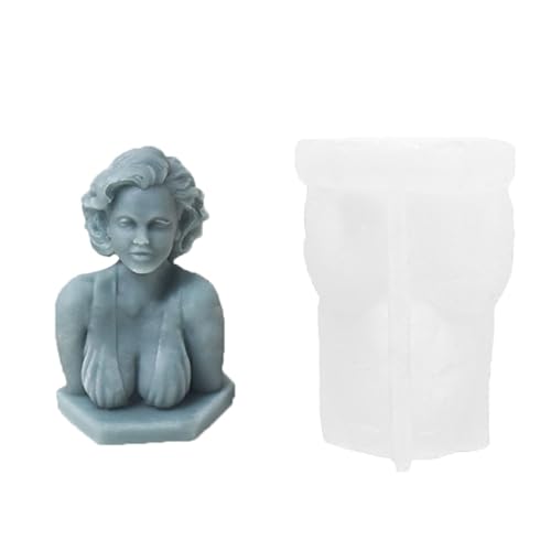 JS MOLD 3D Silikonform Kerzen,Marilyn Monroe Porträt Silikonform,Körper Kerzen silikonformen,DIY Silikon Kerzenherstellung, Kerzen Gießen Form für Duftkerze, Seife, Home Decor von JS MOLD