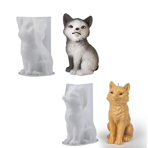 JS MOLD 3D Tier Silikonform,2 Stück Wolf Epoxidharz Formen,Silikonform Gießform,Epoxid-Gießform,3D-Tierharz-Resin Harzformen für DIY Gießformen Seife Aromatherapie Gips Kunsthandwerk JS MOLD 3D Tier Silikonform,2 Stück Wolf Epoxidharz Formen,Silikonform Gießform,Epoxid-Gießform,3D-Tierharz-Resin Harzformen für DIY Gießformen Seife Aromatherapie Gips Kunsthandwerk von JS MOLD