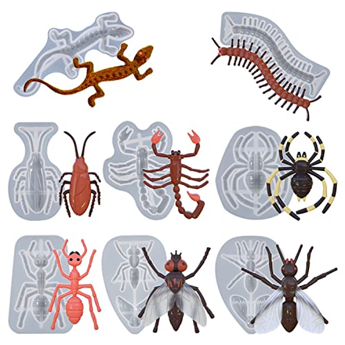 JS MOLD 3D-Tierharz-Formen,8 Stück Insekten Silikonformen Epoxidharz,Eidechse,Skorpion, Tausendfüßler,Resin Molds Harz Gießen Forme für Desktop Dekoration Wandbehang JS MOLD 3D-Tierharz-Formen,8 Stück Insekten Silikonformen Epoxidharz,Eidechse,Skorpion, Tausendfüßler,Resin Molds Harz Gießen Forme für Desktop Dekoration Wandbehang von JS MOLD