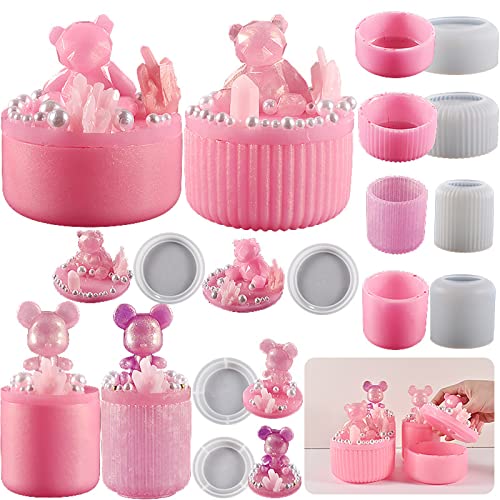 JS MOLD Aufbewahrungsboxen 8PCS Silikonform Gießform DIY Epoxidharz Formen Set mit Deckel,Vorratsdosen Gießharz Resin Forme für DIY Schmuckkästchen Aufbewahrungsflasche JS MOLD Aufbewahrungsboxen 8PCS Silikonform Gießform DIY Epoxidharz Formen Set mit Deckel,Vorratsdosen Gießharz Resin Forme für DIY Schmuckkästchen Aufbewahrungsflasche von JS MOLD