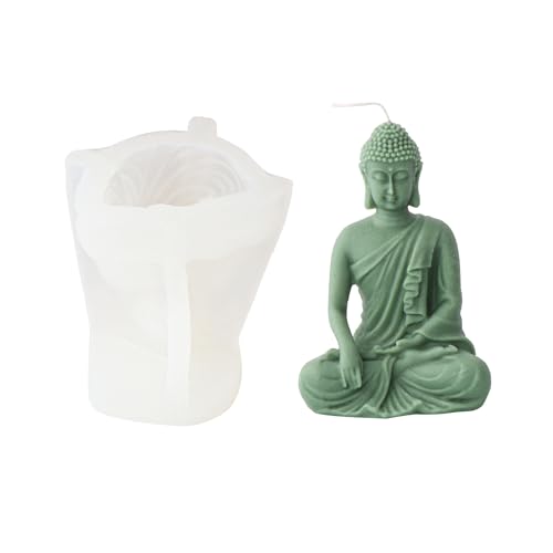 JS MOLD Kerzen Silikonform 3D Buddha Kerzengießform Seifenform DIY 3D Buddha Figuren Kerzen Gießen Form für für Gips, Seife, Sojawachs Kerzen (03#) von JS MOLD