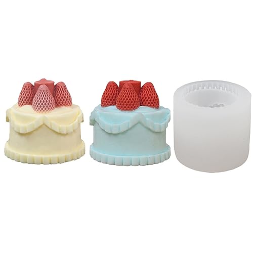 JS MOLD Kerzenform Silikon, 3D Erdbeer Kuchen Kerzenformen,Kerzenformen Zum Gießen,Silikonform Kerze für Eiscreme, Gebäck, Dekoration JS MOLD Kerzenform Silikon, 3D Erdbeer Kuchen Kerzenformen,Kerzenformen Zum Gießen,Silikonform Kerze für Eiscreme, Gebäck, Dekoration von JS MOLD