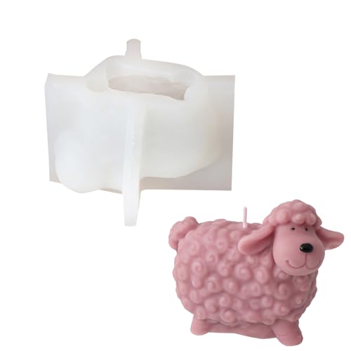 JS MOLD Kerzenform Silikon,3D Silikonform Tiere,Hund, Biber Straßenschild Kerzenform,DIY Silikonform Kerzen-Gießen Formen für Schokolade, Seife, Sojawachs Kerzen, Handwerk Dekoration (A) von JS MOLD