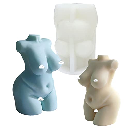 JS MOLD Körper Kerzen silikonformen Groß Frau Silikon Kerzenform Körperform,3D Silikonform Frau Body Candle Mold Harzguss Selbstgemachte Kunst Körperformen,16x10cm von JS MOLD