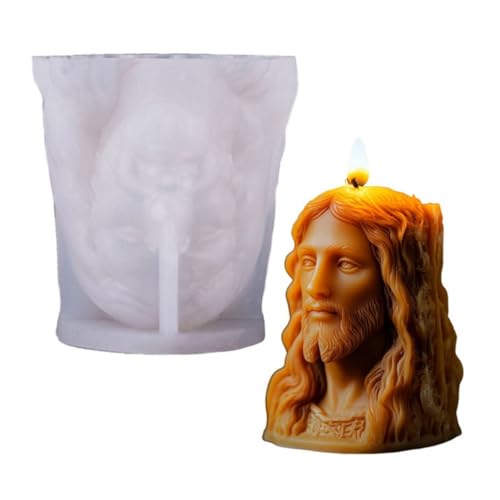 JS MOLD Silikon-Kerzenform,3D Heiligenbild Silikonform KerzengießformSilikonform Kerzen Gießform,Für Kerzen Machen, Statue, Handwerk Ornamente (RX-149) von JS MOLD