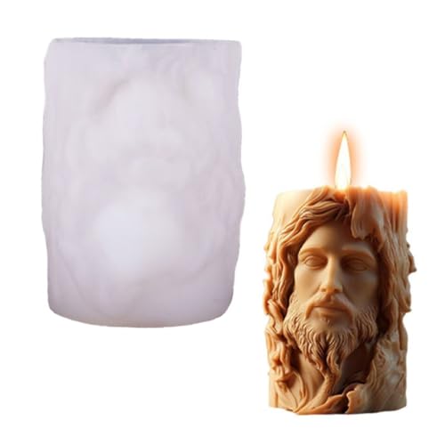 JS MOLD Silikon-Kerzenform,3D Heiligenbild Silikonform KerzengießformSilikonform Kerzen Gießform,Für Kerzen Machen, Statue, Handwerk Ornamente (RX-150) von JS MOLD