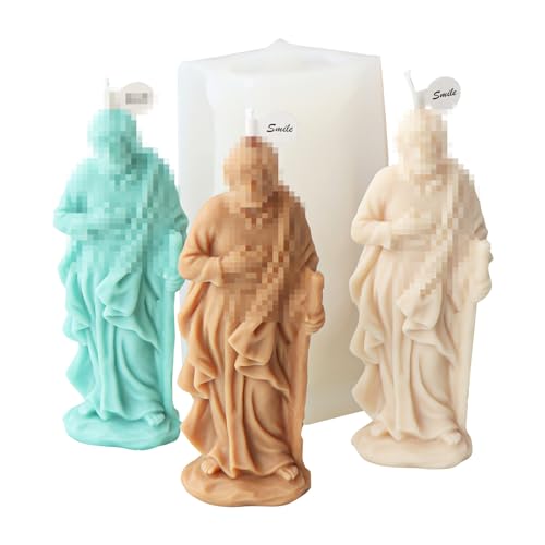 JS MOLD Silikonform Kerzen Gießform 3D Jesus Silikon-Kerzenform, Joseph Kerzengießform Silikon,Kerze Form Für Kerzen Machen, Statue, Handwerk Ornamente JS MOLD Silikonform Kerzen Gießform 3D Jesus Silikon-Kerzenform, Joseph Kerzengießform Silikon,Kerze Form Für Kerzen Machen, Statue, Handwerk Ornamente von JS MOLD