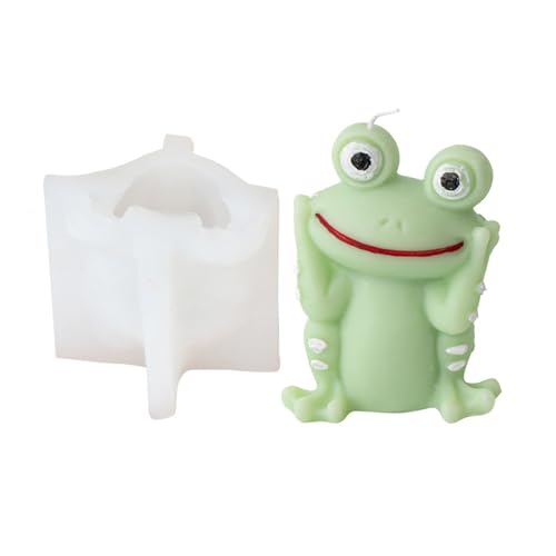 JS MOLD Silikonform Kerzenform Seifenform 3D Frosch Silikon Formen,3D-Tierharz-Resin Silikonform für Schokolade, Seife, Gips, Sojawachs Kerzen, Epoxidharz Handwerk (ZHF9808) von JS MOLD