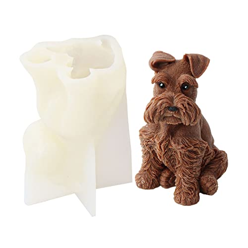 JS MOLD Tier Silikonform 3D Katzen Form Silikon Seifengießform,Tier Gießformen Silikon,Hund Kerze Silikonform,DIY Silikonform zur Herstellung von Kuchen, Seifen, Fondant Kuchen Dekoration Form (8#) von JS MOLD