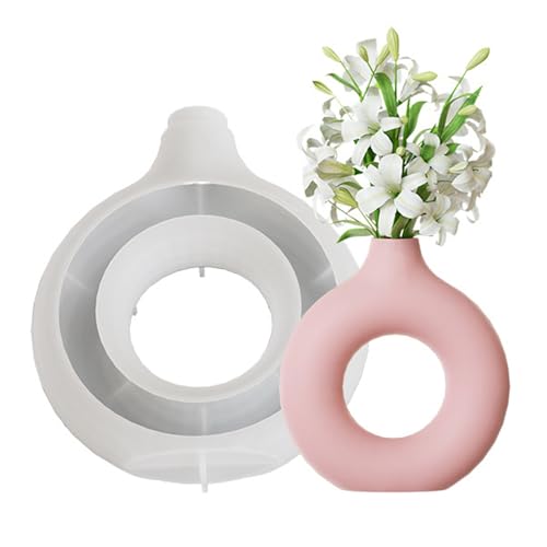 JS MOLD Vase Silikon Gießformen,2 Stück Vase Silikonform,Gießformen Blumenvasen, DIY Vases Resin Formen,Handgefertigte Formen für Blumentöpfe,DIY Heimdekoration (Nordische Vase 01) von JS MOLD