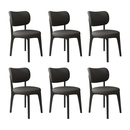 JS Ouyafei Esszimmerstühle 2er 4er 6er Bequeme Rückenlehne Weicher Sitz Geeignet Für Alle Arten Von Restaurants Und Küchen Black + Black 6PASS von JS Ouyafei