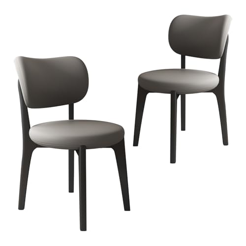 JS Ouyafei Esszimmerstühle 2er 4er 6er Bequeme Rückenlehne Weicher Sitz Geeignet Für Alle Arten Von Restaurants Und Küchen Black + Dark Gray 2PASS von JS Ouyafei