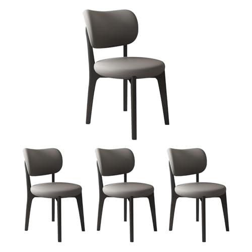 JS Ouyafei Esszimmerstühle 2er 4er 6er Bequeme Rückenlehne Weicher Sitz Geeignet Für Alle Arten Von Restaurants Und Küchen Black + Dark Gray 4PASS von JS Ouyafei