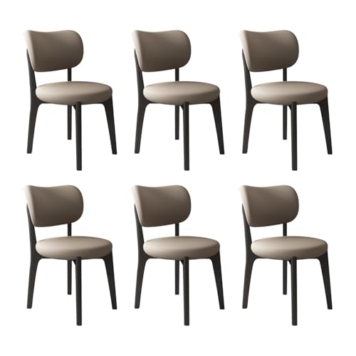 JS Ouyafei Esszimmerstühle 2er 4er 6er Bequeme Rückenlehne Weicher Sitz Geeignet Für Alle Arten Von Restaurants Und Küchen Black + Dark Khaki 6PASS von JS Ouyafei