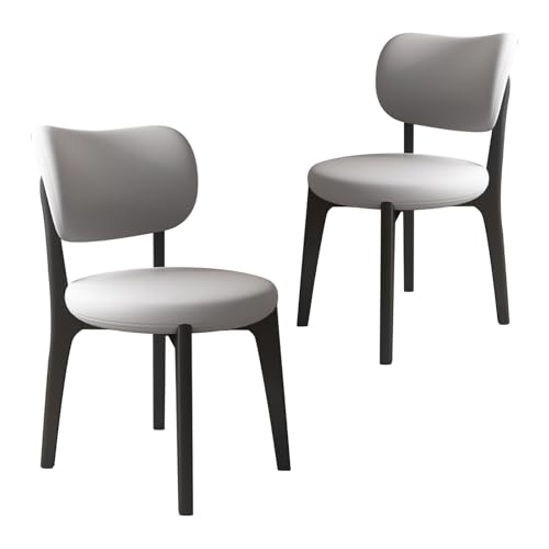 JS Ouyafei Esszimmerstühle 2er 4er 6er Bequeme Rückenlehne Weicher Sitz Geeignet Für Alle Arten Von Restaurants Und Küchen Black + Light Gray 2PASS von JS Ouyafei