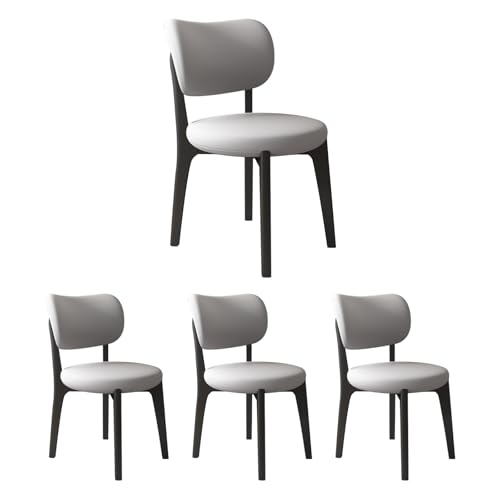 JS Ouyafei Esszimmerstühle 2er 4er 6er Bequeme Rückenlehne Weicher Sitz Geeignet Für Alle Arten Von Restaurants Und Küchen Black + Light Gray 4PASS von JS Ouyafei