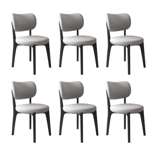 JS Ouyafei Esszimmerstühle 2er 4er 6er Bequeme Rückenlehne Weicher Sitz Geeignet Für Alle Arten Von Restaurants Und Küchen Black + Light Gray 6PASS von JS Ouyafei