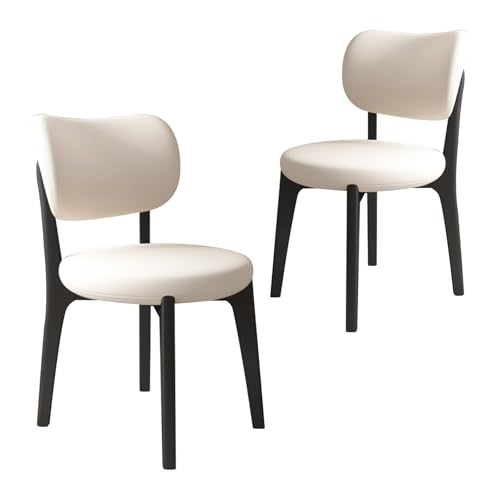 JS Ouyafei Esszimmerstühle 2er 4er 6er Bequeme Rückenlehne Weicher Sitz Geeignet Für Alle Arten Von Restaurants Und Küchen Black + White 2PASS von JS Ouyafei