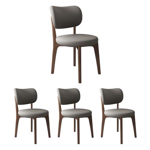 JS Ouyafei Esszimmerstühle 2er 4er 6er Bequeme Rückenlehne Weicher Sitz Geeignet Für Alle Arten Von Restaurants Und Küchen Dark Walnut + Dark Gray 4PASS von JS Ouyafei