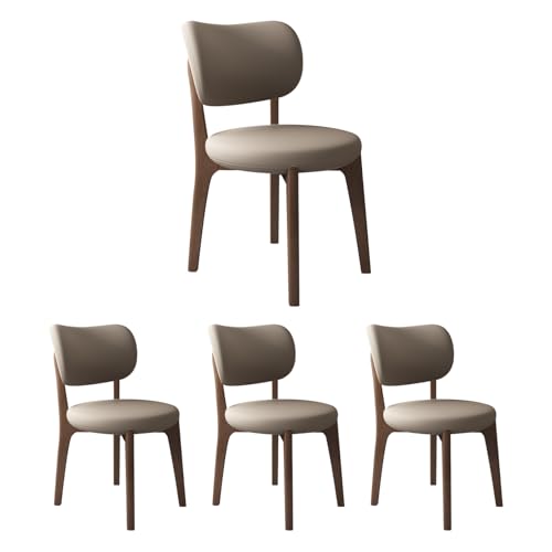 JS Ouyafei Esszimmerstühle 2er 4er 6er Bequeme Rückenlehne Weicher Sitz Geeignet Für Alle Arten Von Restaurants Und Küchen Dark Walnut + Dark Khaki 4PASS von JS Ouyafei