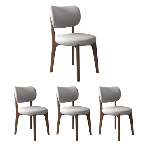 JS Ouyafei Esszimmerstühle 2er 4er 6er Bequeme Rückenlehne Weicher Sitz Geeignet Für Alle Arten Von Restaurants Und Küchen Dark Walnut + Light Gray 4PASS von JS Ouyafei