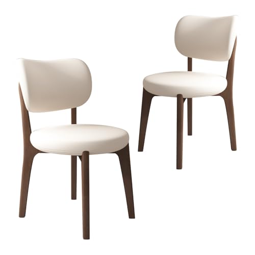 JS Ouyafei Esszimmerstühle 2er 4er 6er Bequeme Rückenlehne Weicher Sitz Geeignet Für Alle Arten Von Restaurants Und Küchen Dark Walnut + White 2PASS von JS Ouyafei