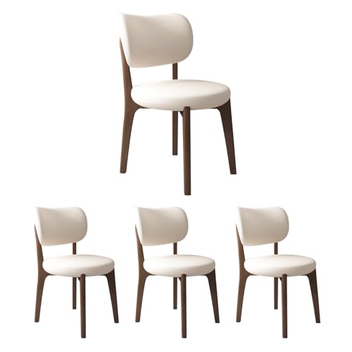 JS Ouyafei Esszimmerstühle 2er 4er 6er Bequeme Rückenlehne Weicher Sitz Geeignet Für Alle Arten Von Restaurants Und Küchen Dark Walnut + White 4PASS von JS Ouyafei