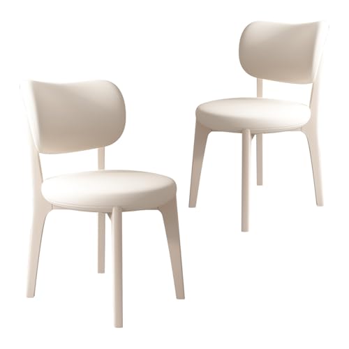 JS Ouyafei Esszimmerstühle 2er 4er 6er Bequeme Rückenlehne Weicher Sitz Geeignet Für Alle Arten Von Restaurants Und Küchen White + White 2PASS von JS Ouyafei