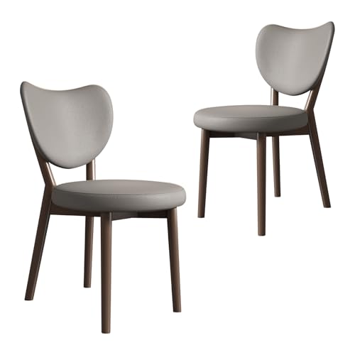 JS Ouyafei Esszimmerstühle 2er Bequemes Sitzen. Ergonomisches Design. Einfache Installation. Geeignet Für Restaurants, Küchen Usw. Dark Walnut + Dark Gray 2PASS von JS Ouyafei