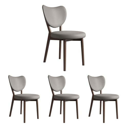 JS Ouyafei Esszimmerstühle 2er Bequemes Sitzen. Ergonomisches Design. Einfache Installation. Geeignet Für Restaurants, Küchen Usw. Dark Walnut + Dark Gray 4PASS von JS Ouyafei