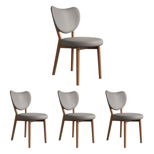 JS Ouyafei Esszimmerstühle 2er Bequemes Sitzen. Ergonomisches Design. Einfache Installation. Geeignet Für Restaurants, Küchen Usw. Light Walnut + Dark Gray 4PASS von JS Ouyafei
