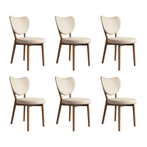 JS Ouyafei Esszimmerstühle 2er Bequemes Sitzen. Ergonomisches Design. Einfache Installation. Geeignet Für Restaurants, Küchen Usw. Light Walnut + Light Khaki 6PASS von JS Ouyafei