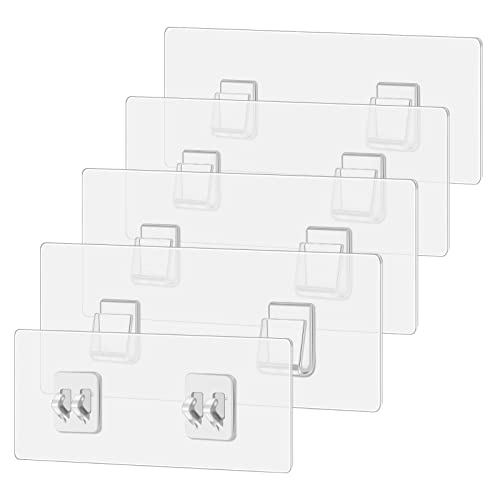 JS 2 Pack Duschablage Klebeaufkleber, Selbstklebende Haken Kleber für Duschregal Ohne Bohren, Transparent von JS