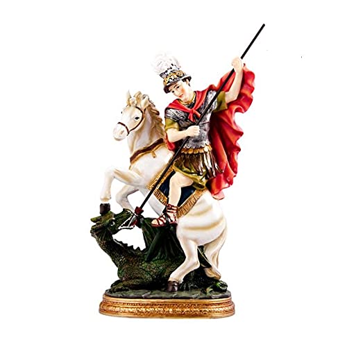 St. George Figur mit Pferd und Dragon (20_cm) von JSA