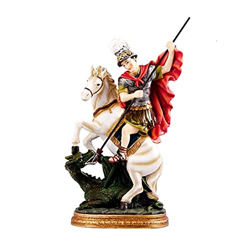 St. George Figur mit Pferd und Dragon (30_cm) von JSA