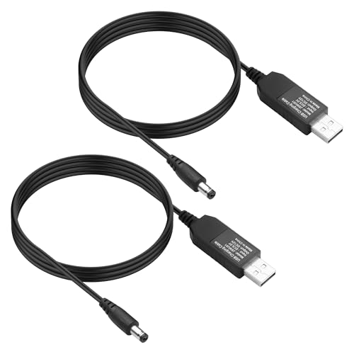 JSADZKJ 2 Stück USB-zu-Gleichstrom-Spannungserhöhungskabel, 5V bis 12V USB-zu-Gleichstrom-5,5x2,5mm Stromkabel,5V USB-zu-12V Booster-kabel für Router,LED-Lichtleisten,Kameras–3,28Ft JSADZKJ 2 Stück USB-zu-Gleichstrom-Spannungserhöhungskabel, 5V bis 12V USB-zu-Gleichstrom-5,5x2,5mm Stromkabel,5V USB-zu-12V Booster-kabel für Router,LED-Lichtleisten,Kameras–3,28Ft von JSADZKJ