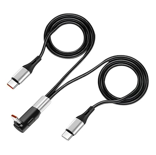 JSADZKJ 2 in 1 USB-Splitter-Ladekabel rechtwinklig USB C zu Dual USB Typ-C Schnellladekabel 6A USB Typ C Multi-Ladekabel für Auto Laptop, Handy 50CM/1.69FT JSADZKJ 2 in 1 USB-Splitter-Ladekabel rechtwinklig USB C zu Dual USB Typ-C Schnellladekabel 6A USB Typ C Multi-Ladekabel für Auto Laptop, Handy 50CM/1.69FT von JSADZKJ