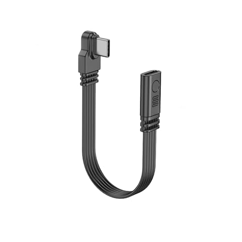 JSADZKJ 90 Grad USB C zu C Flachkabel,USB Typ C Männlich zu Männlich Verlängerungskabel unterstützt das Aufladen und die Datenübertragung für Laptop,Telefone,Auto 1M (Rechter Winkel zu Weiblich) JSADZKJ 90 Grad USB C zu C Flachkabel,USB Typ C Männlich zu Männlich Verlängerungskabel unterstützt das Aufladen und die Datenübertragung für Laptop,Telefone,Auto 1M (Rechter Winkel zu Weiblich) von JSADZKJ