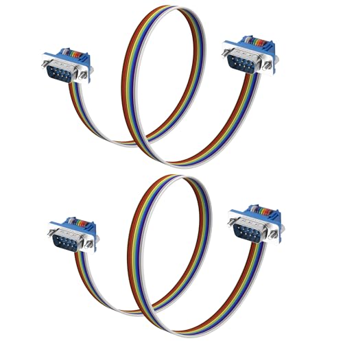 JSADZKJ DB9 Serielles Verlängerungskabel RS232 - Stecker auf Stecker, gerade durchgängig, 50 cm für PC-Modem, PDA JSADZKJ DB9 Serielles Verlängerungskabel RS232 - Stecker auf Stecker, gerade durchgängig, 50 cm für PC-Modem, PDA von JSADZKJ
