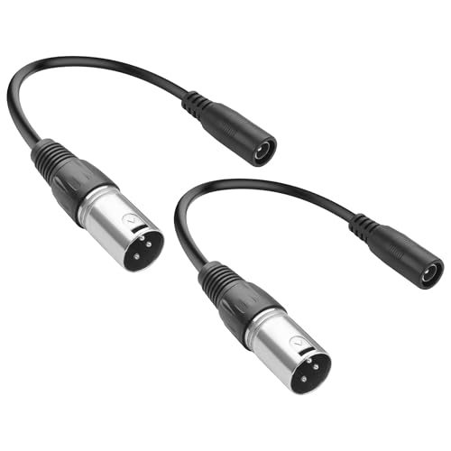 JSADZKJ DC5.5mm*2.1mm zu XLR Scooter Ladekabel,10A/24V DC5521 zu xlr 3-Pin Mobilität Scooter Ladekabel, Kompatibel mit Elektro-Scooter, Mobilität Scooter, Balance Bike-5.9in (2PCS) (XLR Männlich) von JSADZKJ
