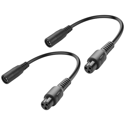 JSADZKJ DC5521 auf 8mm Aviation Stecker Elektroroller-Ladekabel,24V DC 5,5x2,1mm auf 3-Pin 8MM Stecker Adapterkabel für Elektroroller, Mobility Scooter,Balance Bike-5,9in (2PCS) von JSADZKJ