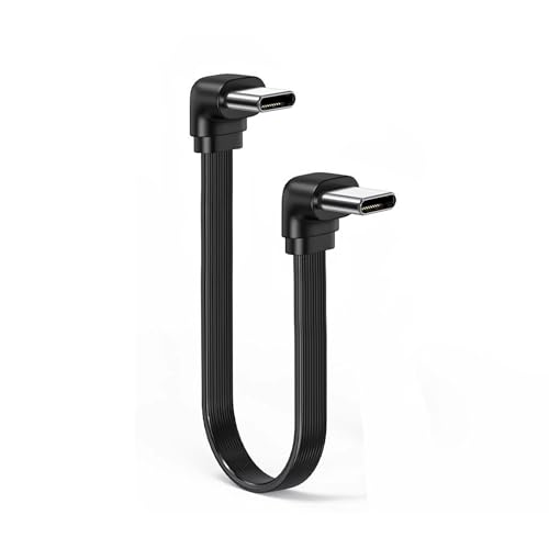 JSADZKJ Rechtwinkliges USB-C-zu-USB-C-Ladekabel,flexibles 90-Grad-Typ-C-zu-Typ-C-Flachkabel,66 W Schnellladekabel USB-C-Männlich-zu-Männlich,kurz,für Mobiltelefone,Tablets,Laptops–20cm JSADZKJ Rechtwinkliges USB-C-zu-USB-C-Ladekabel,flexibles 90-Grad-Typ-C-zu-Typ-C-Flachkabel,66 W Schnellladekabel USB-C-Männlich-zu-Männlich,kurz,für Mobiltelefone,Tablets,Laptops–20cm von JSADZKJ