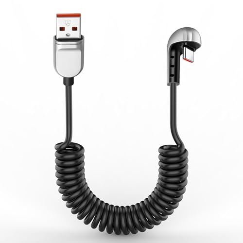 JSADZKJ Spiralförmiges Schnellladekabel Typ C, USB-A-zu-USB-C-Schnellladekabel mit Feder 6 A, U-förmiges USB-C-Ladekabel, für IP 16/Plus/Pro/Pro und andere USBC-Geräte, 35CM JSADZKJ Spiralförmiges Schnellladekabel Typ C, USB-A-zu-USB-C-Schnellladekabel mit Feder 6 A, U-förmiges USB-C-Ladekabel, für IP 16/Plus/Pro/Pro und andere USBC-Geräte, 35CM von JSADZKJ