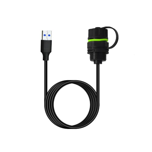 JSADZKJ USB 3.0 Männlich zu Weiblich Mount Flush Verlängerungskabel IP68 Outdoor Wasserdicht USB Gewindebuchse Kabel Adapter 5.0Gbps USB A Wasserdichte Buchse für Daten+Strom 3.28ft JSADZKJ USB 3.0 Männlich zu Weiblich Mount Flush Verlängerungskabel IP68 Outdoor Wasserdicht USB Gewindebuchse Kabel Adapter 5.0Gbps USB A Wasserdichte Buchse für Daten+Strom 3.28ft von JSADZKJ