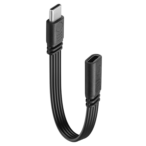 JSADZKJ USB-C Verlängerungskabel, Typ-C verlängerungskabel kurz für Autos, Tablets, Laptops oder USB-C Geräte, unterstützt das Laden und die Datenübertragung, 30cm von JSADZKJ