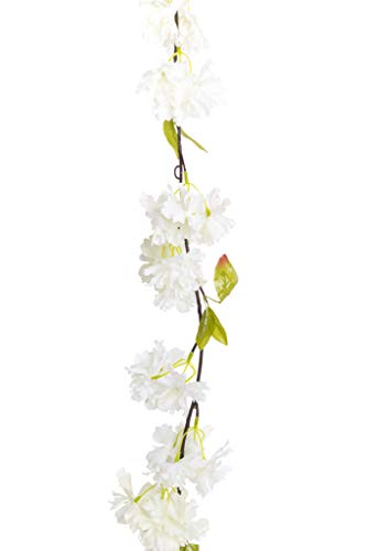 JSC künstliche Kirschblütengirlande Frühlingsgirlande (Creme-weiß) von JSC