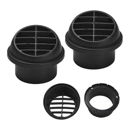 JSCARLIFE Warmluftauslass, 360 ° drehbar, Auto-Heizungsk, Schlauch, Kunststoff, Heizungsauslass für Auto, Bus, Wohnmobil, ATV (kreisförmig, Loch-Außendurchmesser: 90 mm), 2 Stück von JSCARLIFE