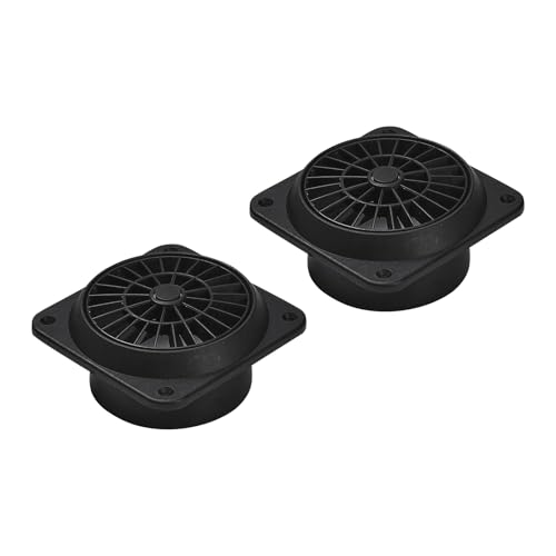 JSCARLIFE Warmluftauslass, 360 ° drehbar, Auto-Heizungsk, Schlauch, Kunststoff, Heizungsauslass für Auto, Bus, Wohnmobil, ATV (quadratisch, Loch-Außendurchmesser: 90 mm), 2 Stück von JSCARLIFE