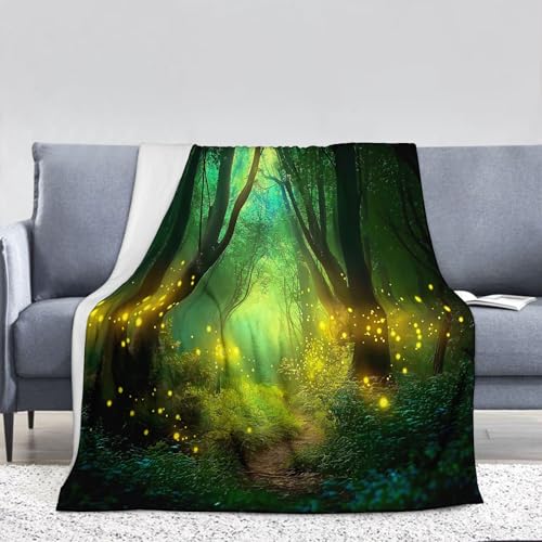 Das Dschungelbuch Kuscheldecke Flauschig Decke,200 × 200 cm Große Warme Couchdecke,Glühwürmchen Kuschlige Wohndecke Weich als Sofaüberwurf Blanket Sofadecke Bett von JSCWDET